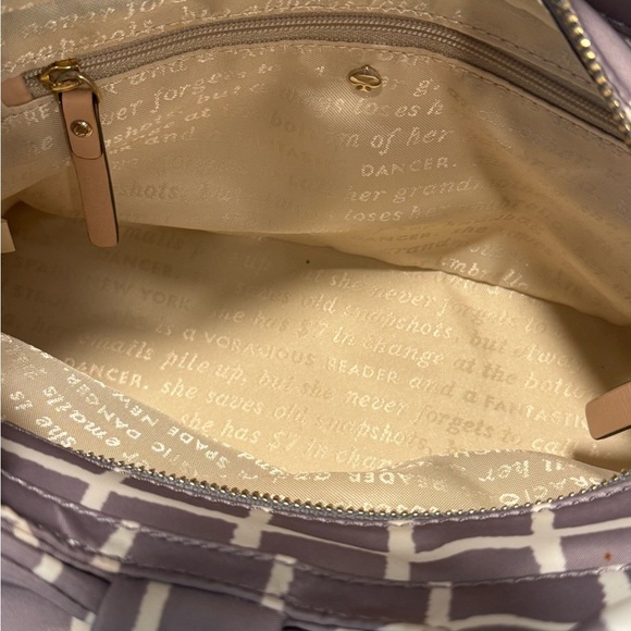 Kate Spade Gray and White Ribbon Nylon Shoulder Bag - Picture 15 of 15